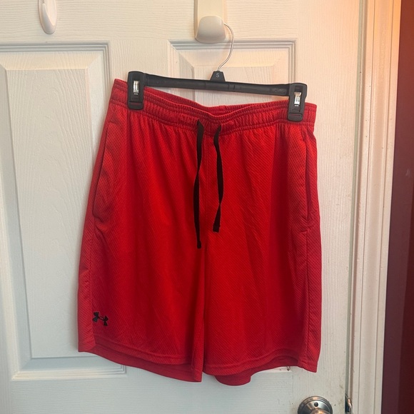 Under Armour Other - Under Armour Men's Red Athletic Shorts with Black Accents